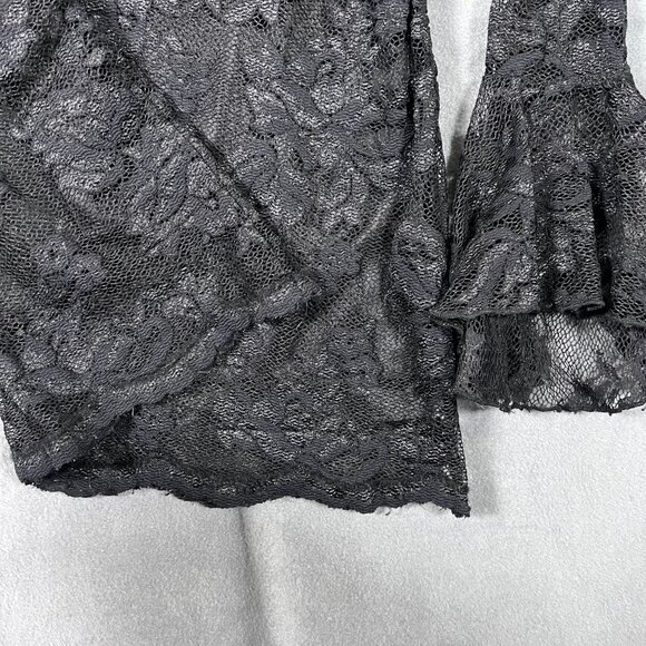 Guess Collection bell poet whimsigoth witchy grunge black lace mini dress 2 - Picture 4 of 6